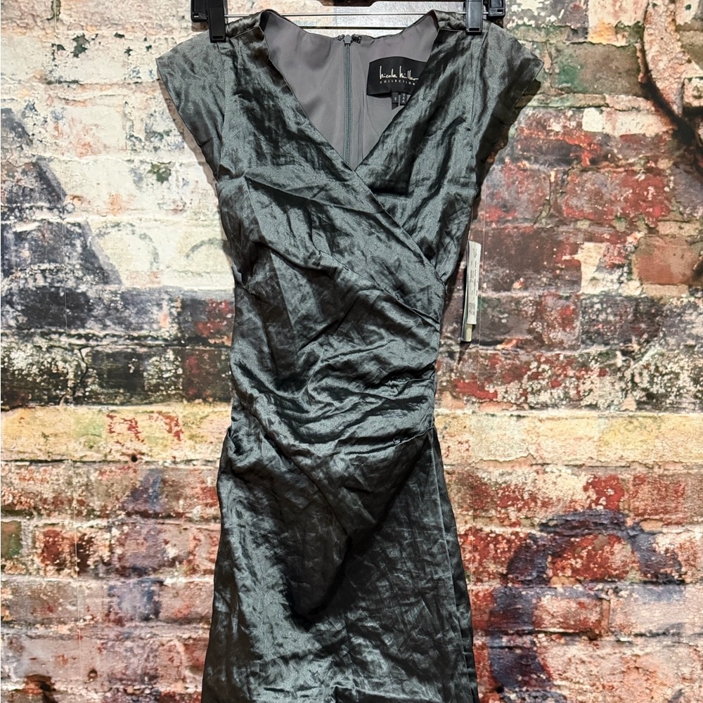 New Nicole Miller Charcoal Gray Dress